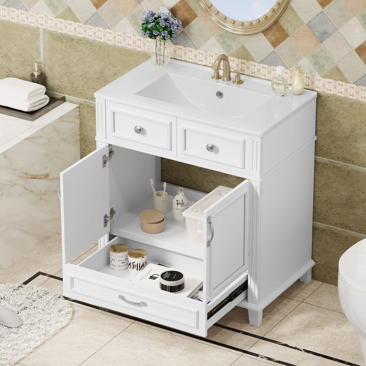 MRS Bathroom Vanity with Sink and Storage Cabinet - view 3