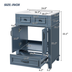 MRS Bathroom Vanity with Sink and Storage Cabinet - view 4