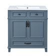 MRS Bathroom Vanity with Sink and Storage Cabinet in Blue