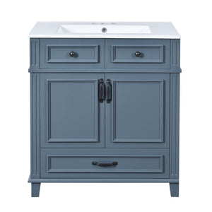 MRS Bathroom Vanity with Sink and Storage Cabinet in Blue