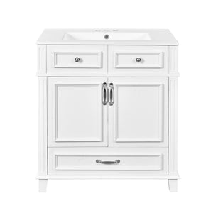 MRS Bathroom Vanity with Sink and Storage Cabinet in White