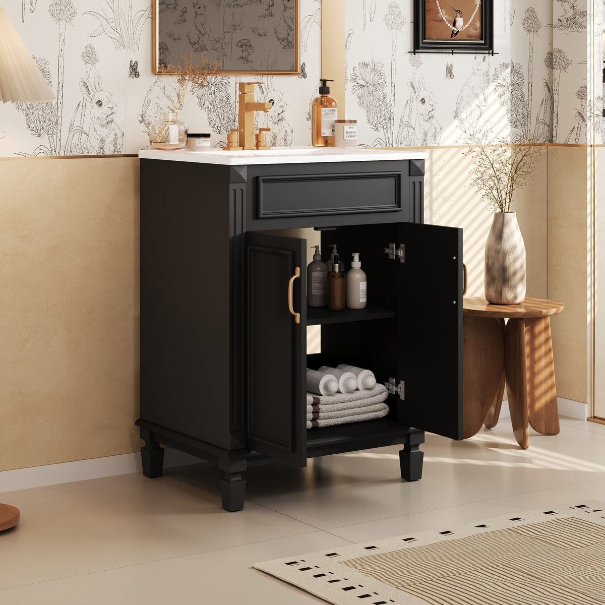 MRS Bathroom Vanity With Top Sink and Soft Closing Doors - view 7