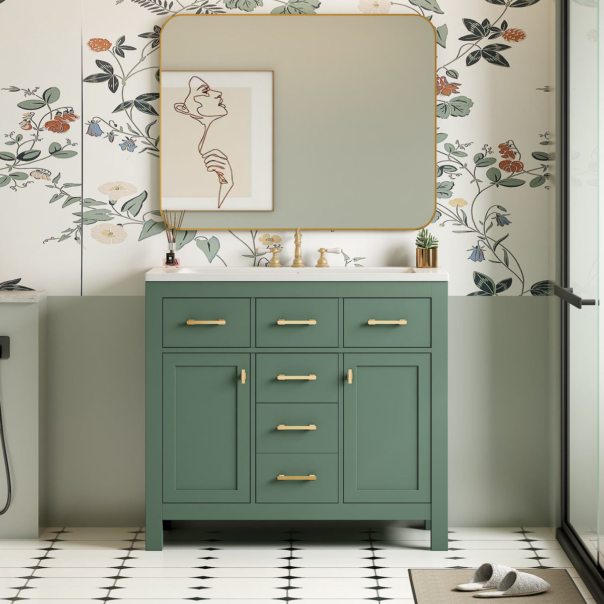 MRS Modern Bathroom Vanity With 36" Resin Sink - view 3