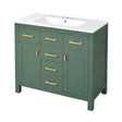 MRS Modern Bathroom Vanity With 36" Resin Sink in Dark Green