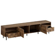 MRS Natural Finish TV Stand with 2 Drawers for TVs Up to 85"
