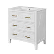 MRS Retro Bathroom Vanity with Sink Combo in White