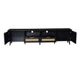 MRS TV Stand Media Console with Cable Management in Black