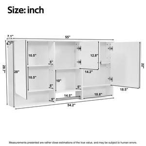 MRS Wall-Mount 3-In-1 Mirror Cabinet with Adjustable Shelf - view 2