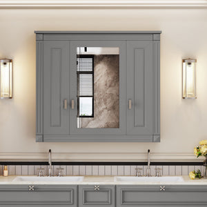 MRS Wall Mounted Bathroom Cabinet with Mirror and 4 Shelves - view 4