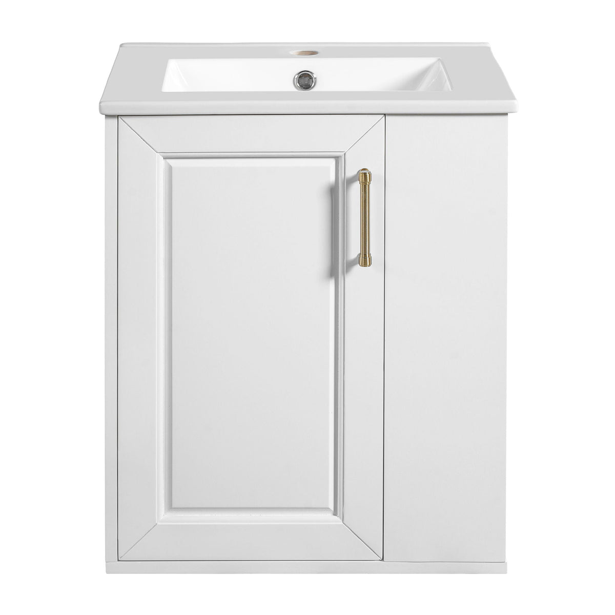 MRS Wall Mounted Bathroom Cabinet with Side Shelf and Sink