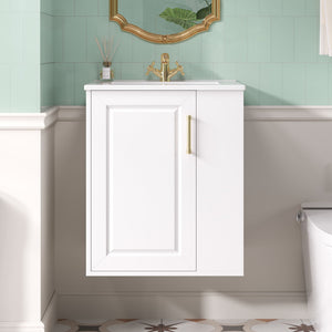 MRS Wall Mounted Bathroom Cabinet with Side Shelf and Sink - view 2