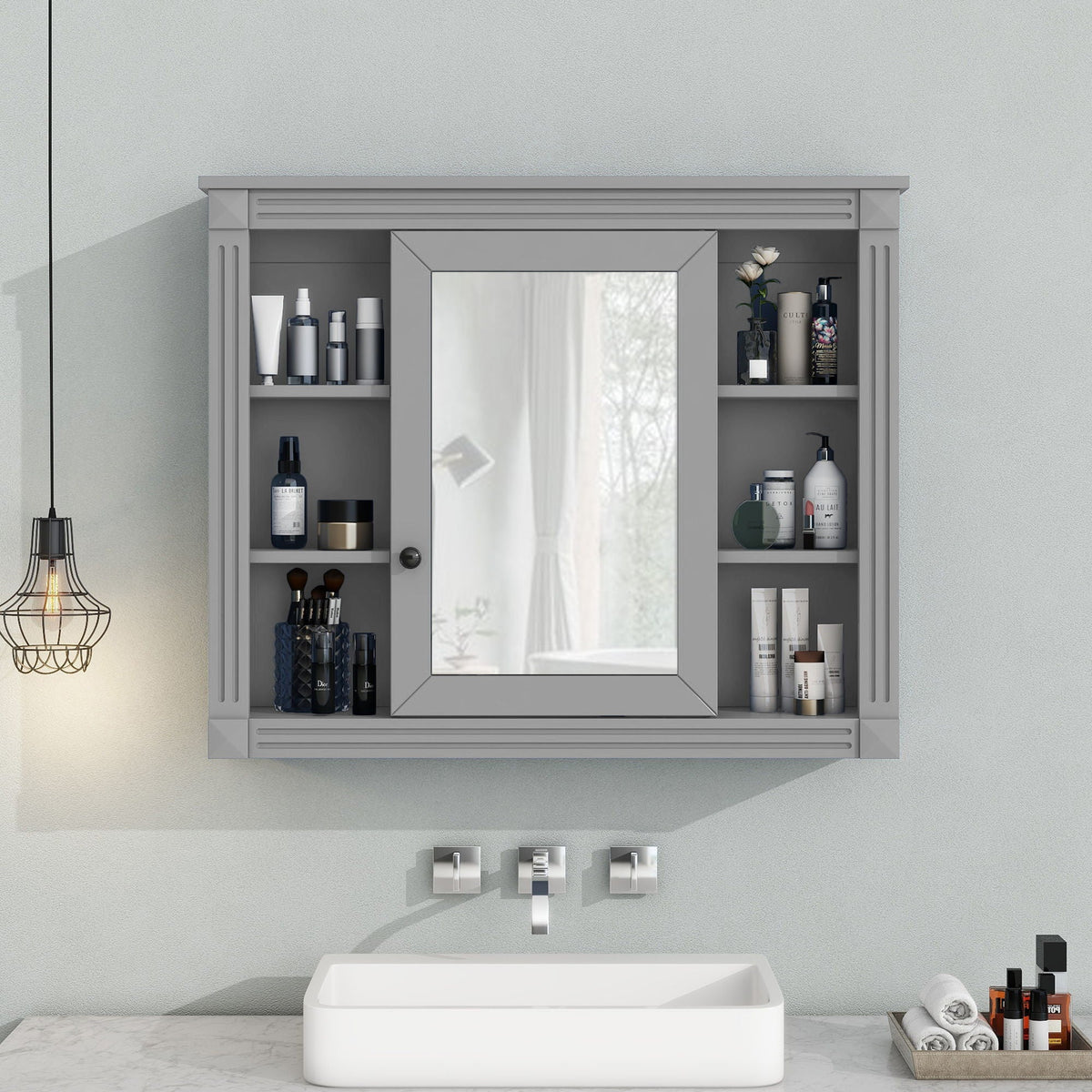 MRS Wall Mounted Bathroom Storage Cabinet with Mirror - view 5