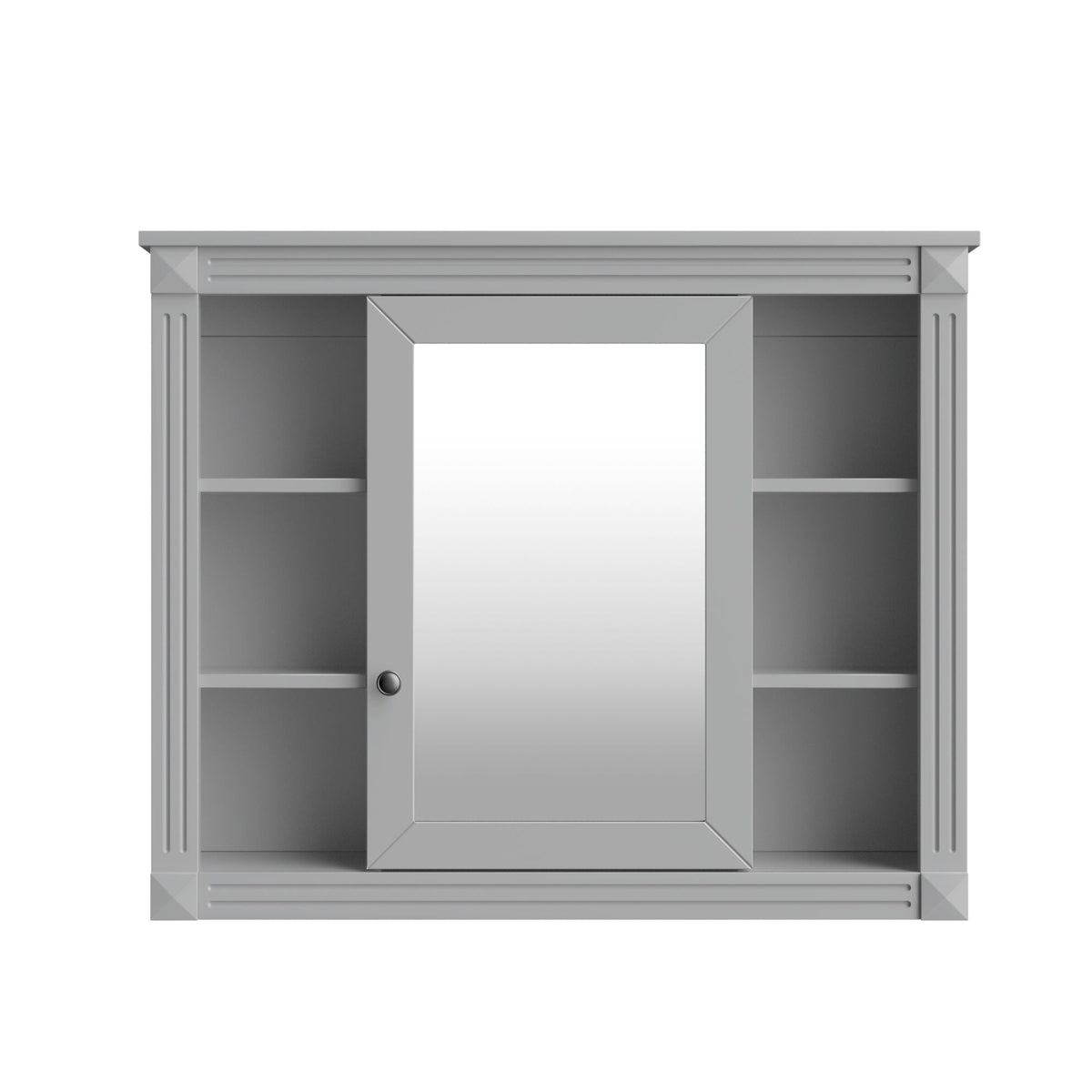 MRS Wall Mounted Bathroom Storage Cabinet with Mirror in Dark Gray