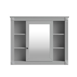 MRS Wall Mounted Bathroom Storage Cabinet with Mirror in Dark Gray