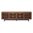 MRS Walnut TV Stand with Closed Storage & Cable Management