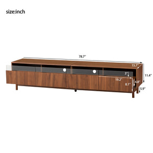 MRS Walnut TV Stand with Fluted Drawers - view 3