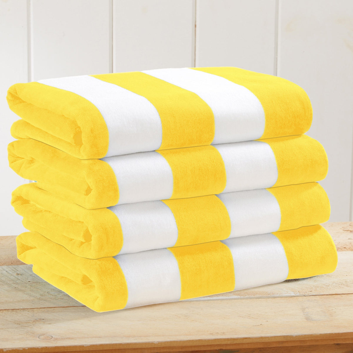 Great Bay Home Cotton Velour Cabana Stripe Beach Towel - view 124