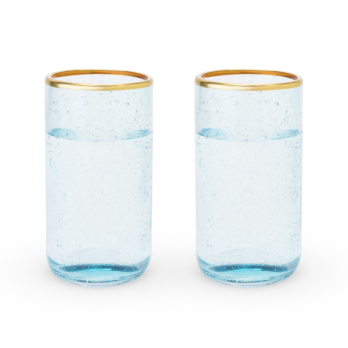 Aqua Bubble Glass Tumbler Set