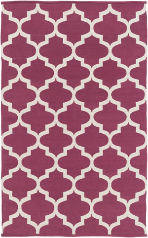 Muskogee Hand Woven Magenta Lattice Rug - Clearance