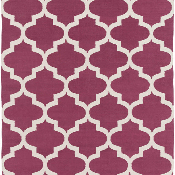 Muskogee Hand Woven Magenta Lattice Rug - Clearance