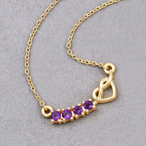 0.24 Carat Genuine Amethyst .925 Sterling Silver Necklace