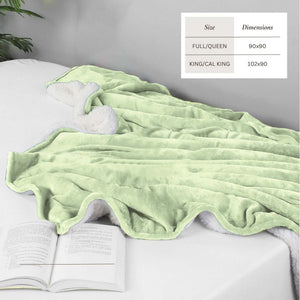 Velvet Plush Sherpa Bed Blanket by Great Bay Home
