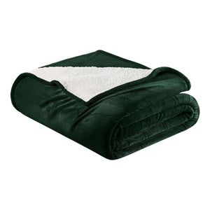 Velvet Plush Sherpa Bed Blanket by Great Bay Home