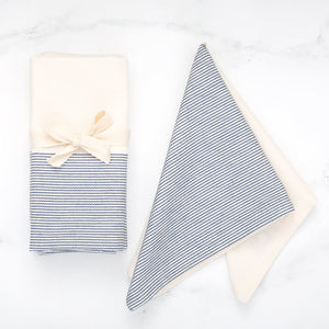 The Stripe Collection Napkins Natural Cotton & Elderberry