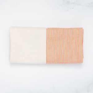 The Stripe Collection Napkins Natural Cotton & Persimmon