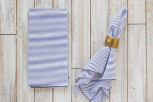Seersucker Dinner Napkins, Set of 4