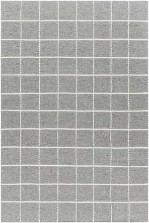 Nissa Gray Checkered Wool Rug