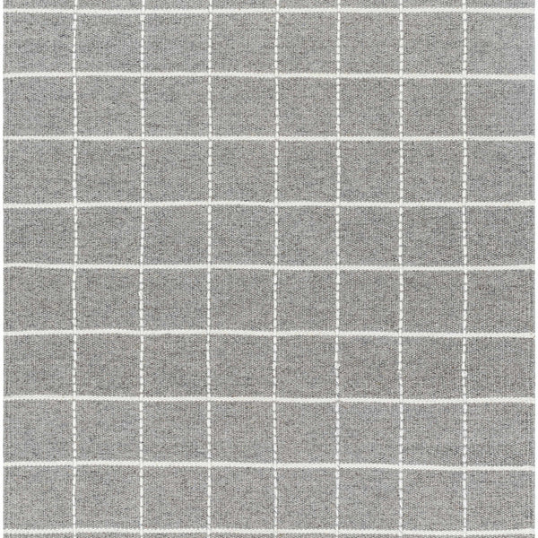 Nissa Gray Checkered Wool Rug