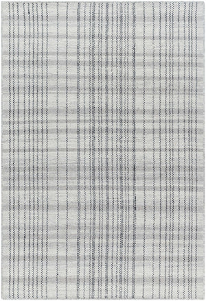 Nissa Blue Gray Checkered Area Rug - Clearance