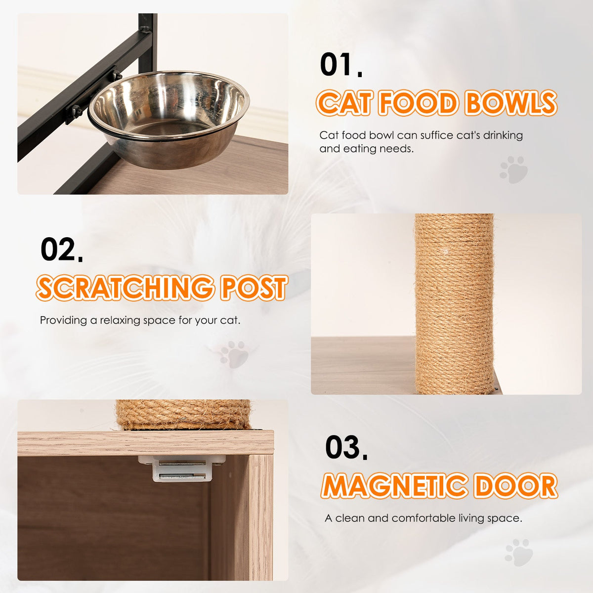 Need Pet furniture Cat Tree with Litter Box Enclosure and Large Hammock - view 7