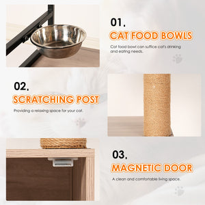 Need Pet furniture Cat Tree with Litter Box Enclosure and Large Hammock - view 7