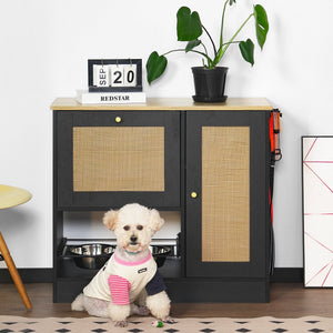 Need Pet furniture Feeding Station with 2 Lockers and Elevated Bowls
