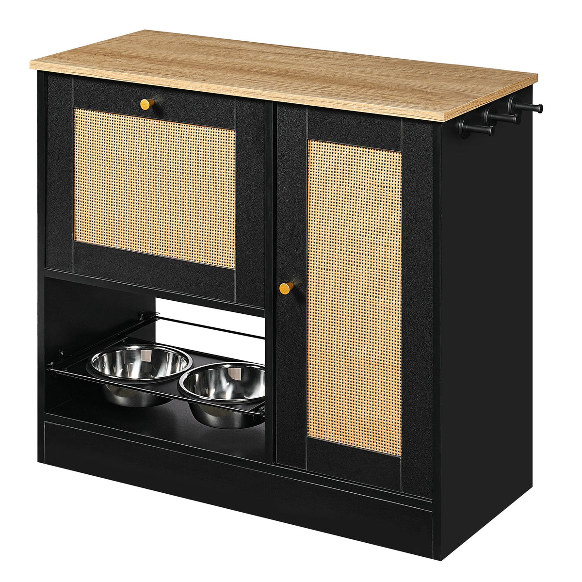 Need Pet furniture Feeding Station with 2 Lockers and Elevated Bowls - view 11