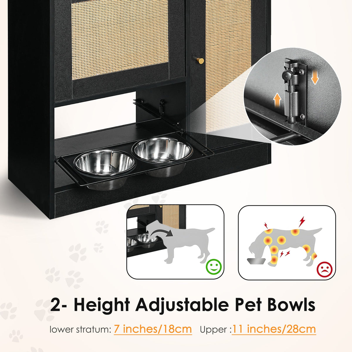 Need Pet furniture Feeding Station with 2 Lockers and Elevated Bowls - view 13