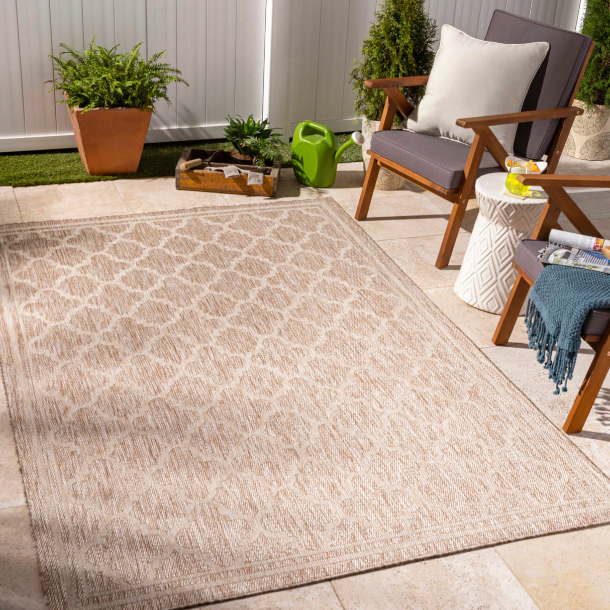 Noam Tan Indoor & Outdoor Rug - Clearance
