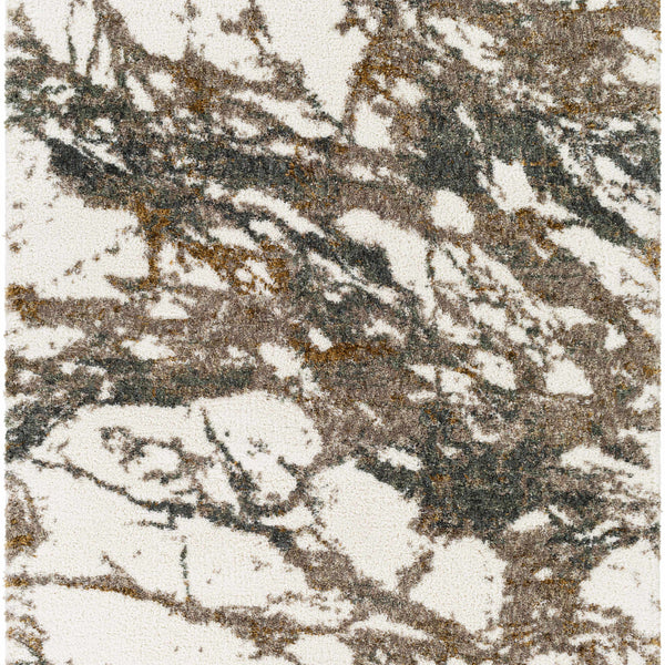 Ngunnawal Cream/Brown Marble Plush Rug