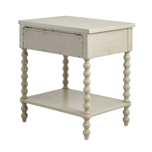 Nightstand with 1 Drawer and Turned Legs - Nightstands