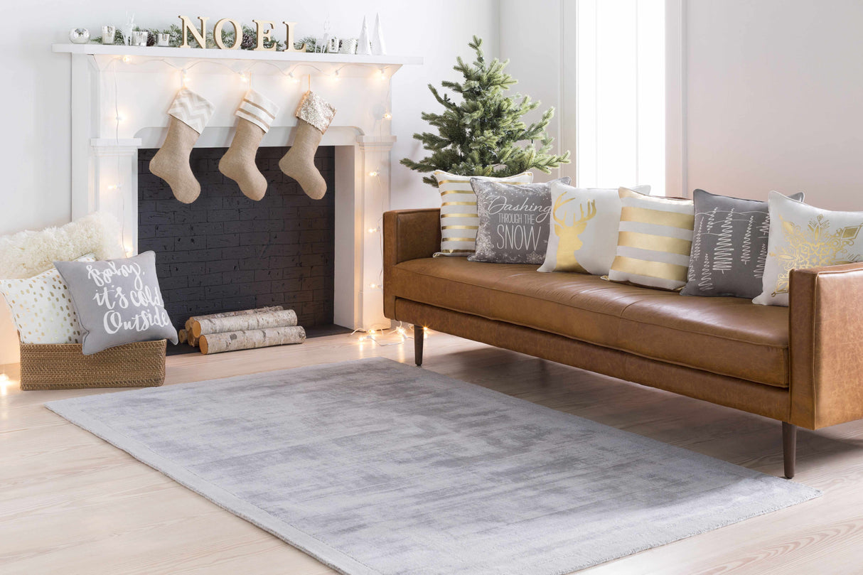 Niota Sheen Light Gray Premium Rug