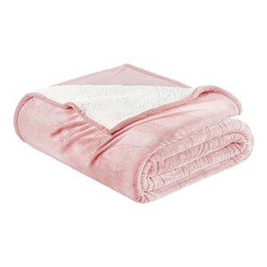 Velvet Plush Sherpa Bed Blanket by Great Bay Home