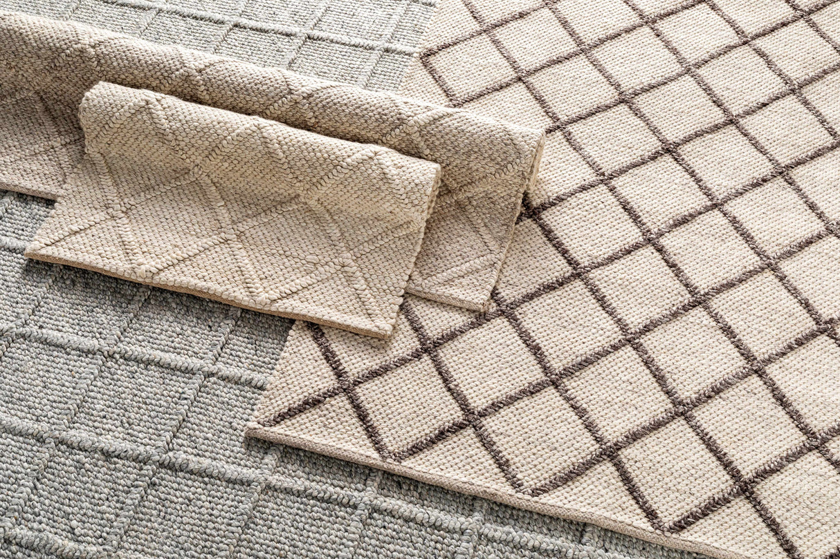 Syosset Cream/Brown Trellis Wool&Viscose Rug - Clearance