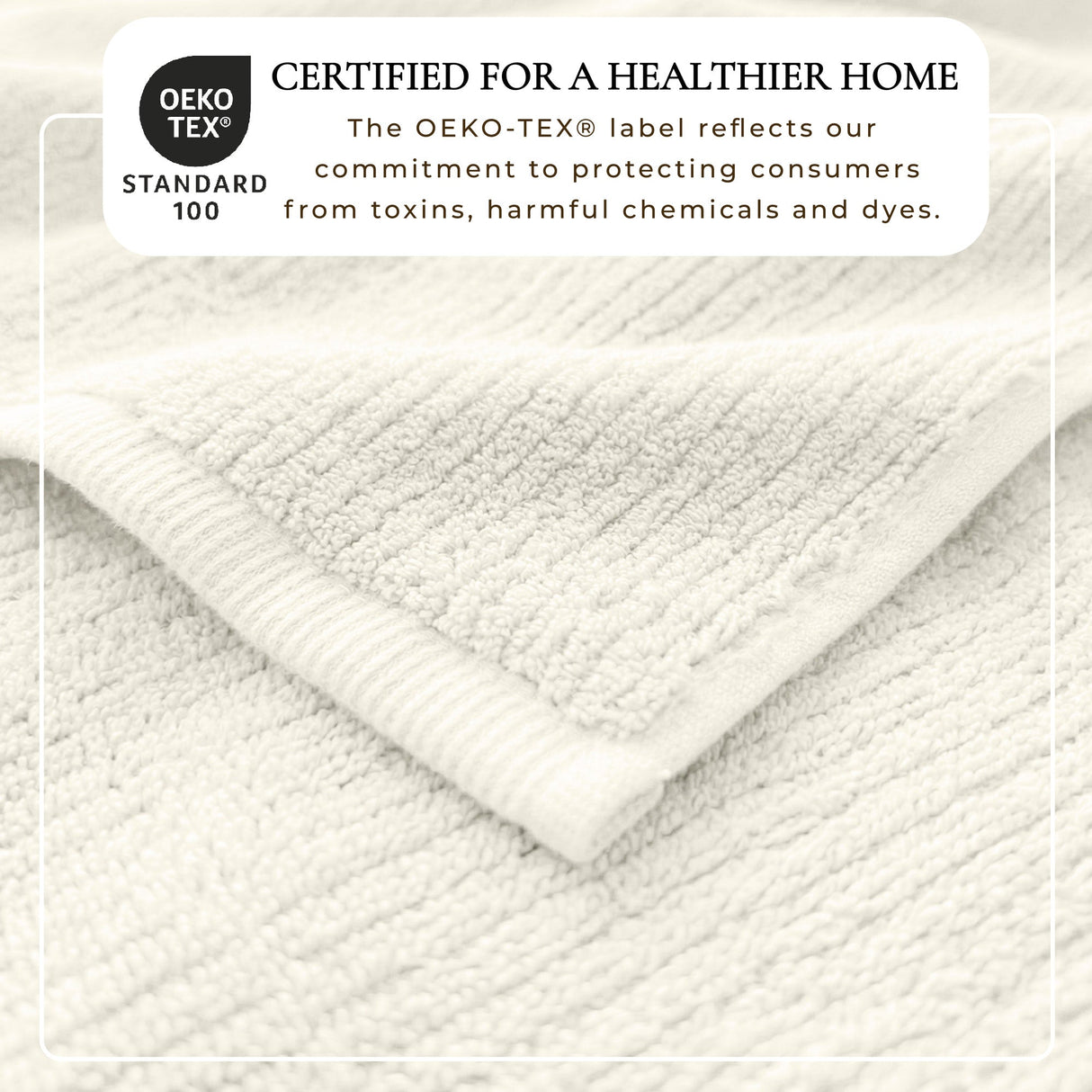 Turkish Cotton Ribbed 6-Piece Bath Towel Set - Georgiana Collection