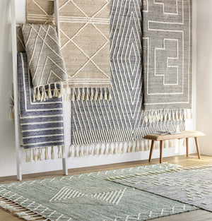 Marbletown Jute&Wool Blend Rug with Tassels - Clearance
