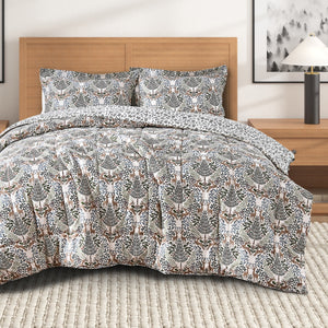 Reversible Christmas Comforter and Sham Set - Holiday / Lodge Odette Collection