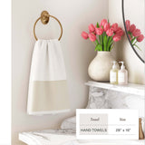 Cotton Linen-Like Border 6-Piece Towel Set - Priya Collection