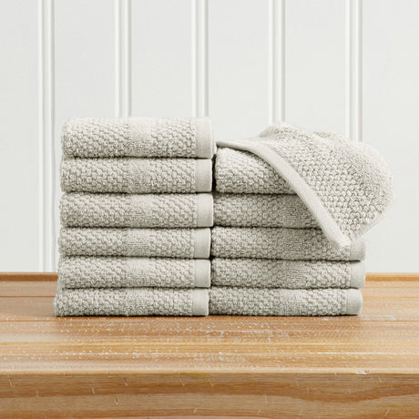 100% Cotton Woven Texture Bath Towel Set - Marbella Collection