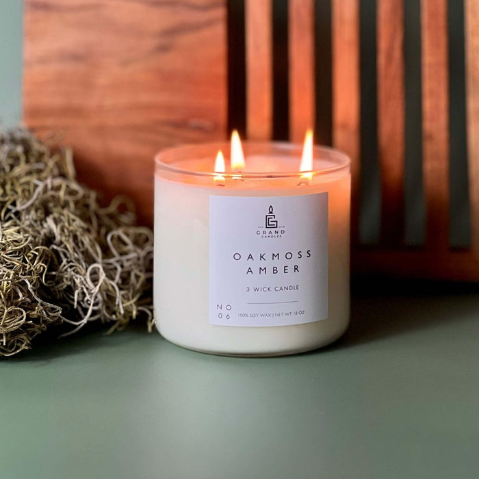 Grand Candles LLC Oakmoss Amber Soy Candle